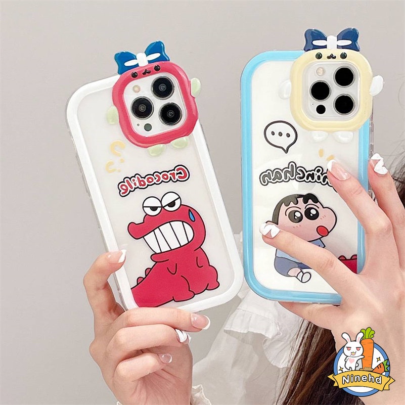 Soft Case Pelindung Kamera Motif Kartun Bahan TPU Untuk iPhone 14 13 12 11 Pro Max X Xr Xs Max 7 8 6 6s Plus SE 2020