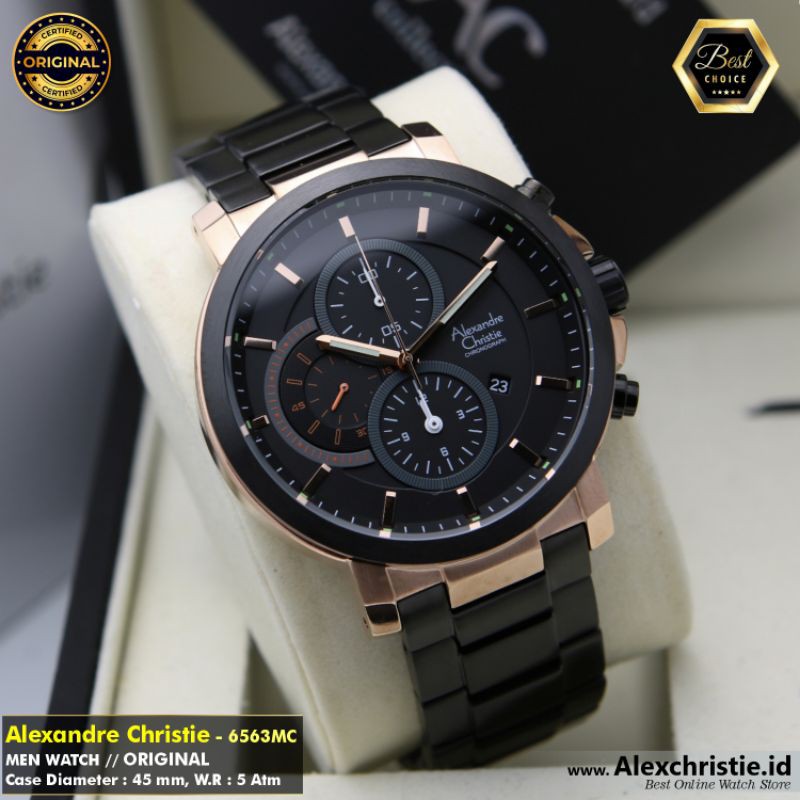 New 2023 Jam Alexander Christie Pria Original 6563MC Black - Alexandre Christie Original