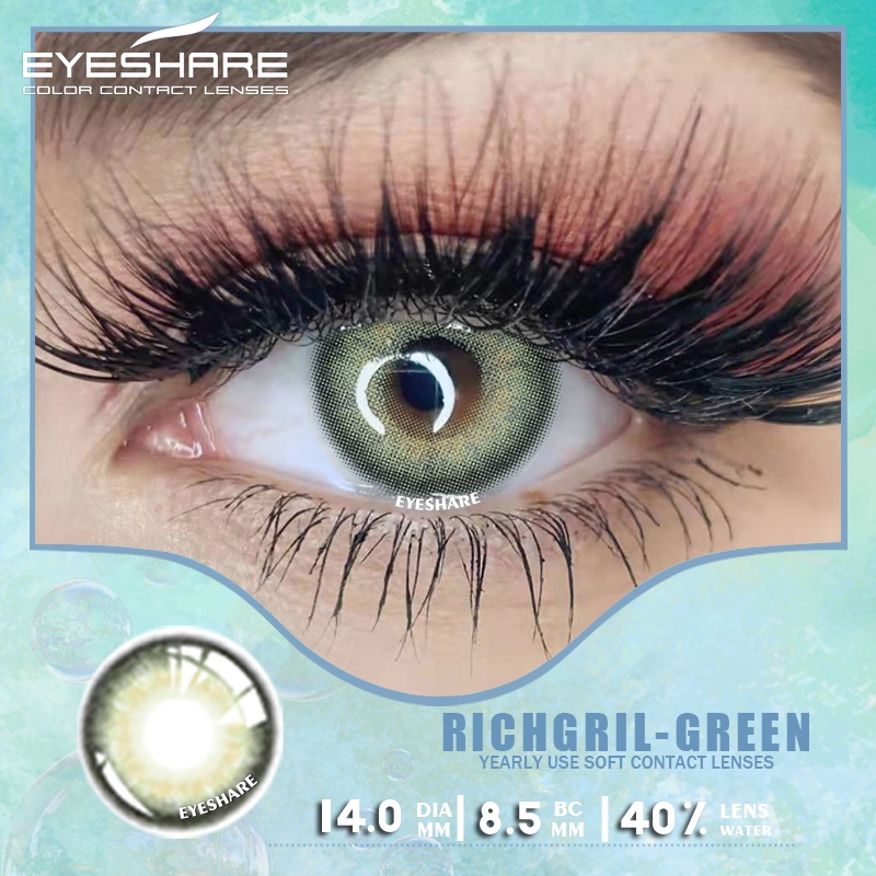 [COD] RICH GIRL SERIES kontak softlens x 2 nicelook color big eyes DIA 14.0mm normal minus(0.00) kadar air 40%/ mata korea/ free lenscase/ softlen berwarna / lensa warna