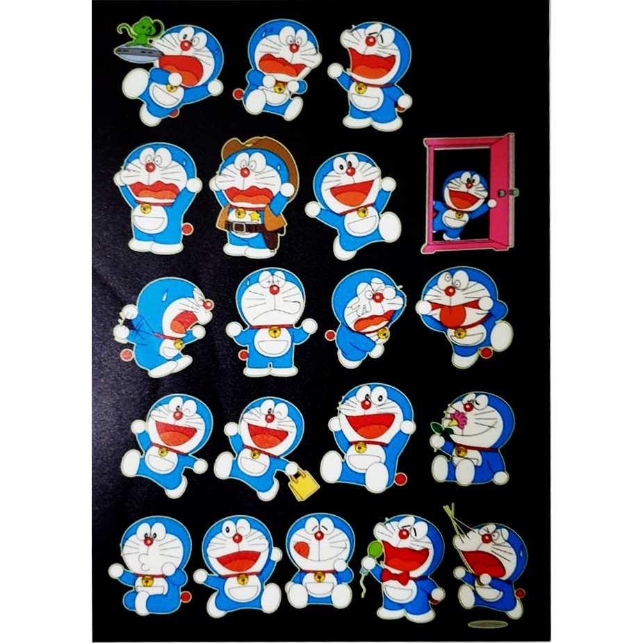 AURA - Wall Sticker Dinding Kamar - Stiker Dinding - Dekorasi Dinding Sticker Mini Doraemon Glow