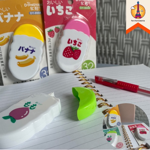 

Tipex Kertas Correction Tape Peach Tutup Hijau Correction Roller Tape Buah Peach Lucu Perlengkapan Kantor