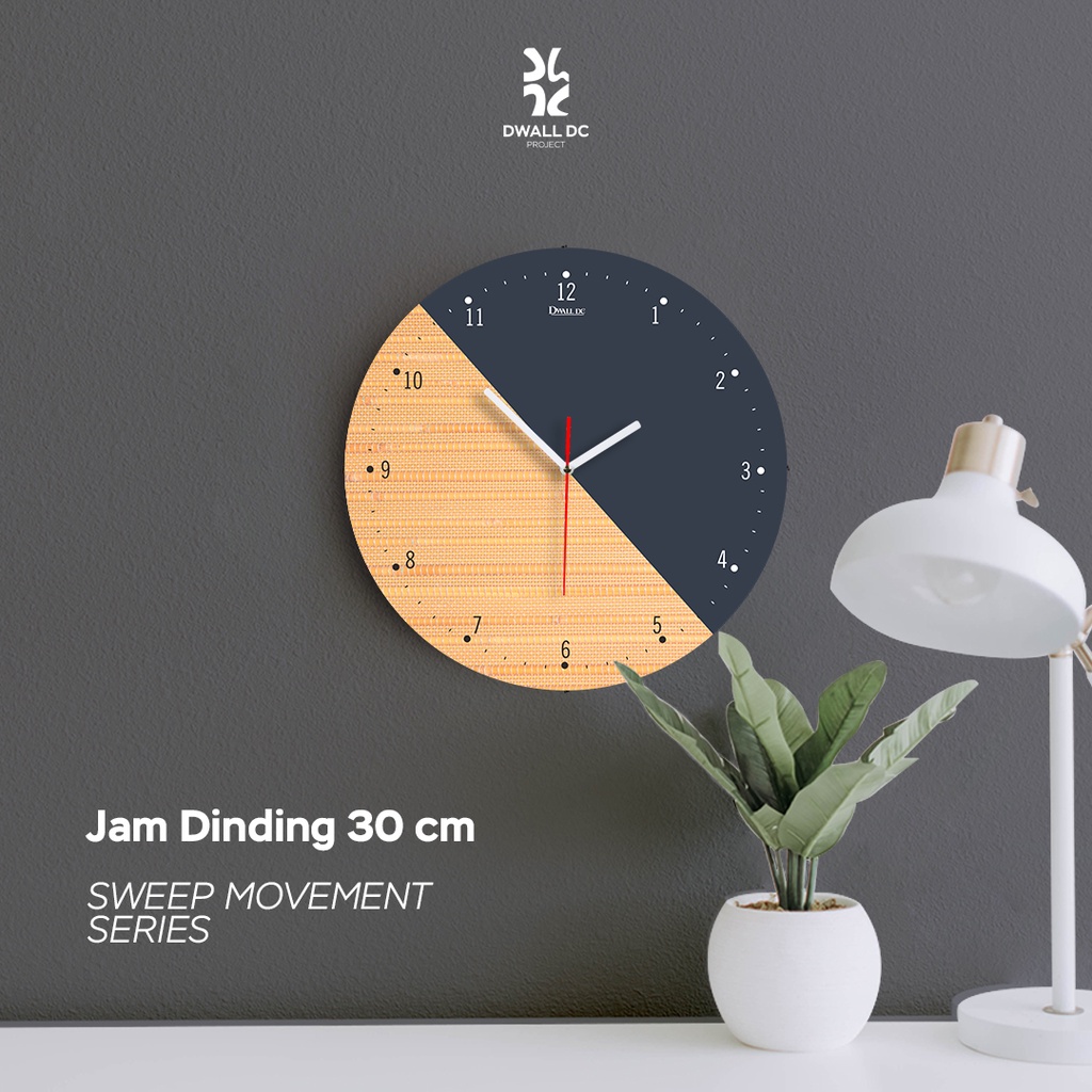 [SWEEP MOVEMENT SERIES] - Jam Dinding Minimalis - BAMBU COKLAT | AESTHETIC ART MINIMALIS | HIASAN DEKORASI | - by Selembarkayoe