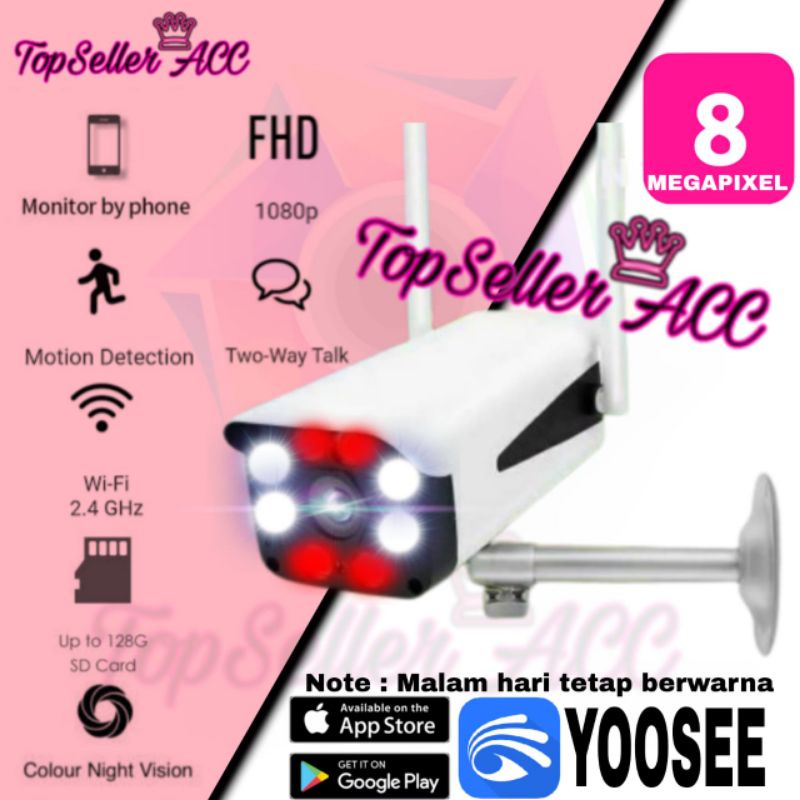 IP CAMERA CCTV OUTDOOR 8MP YOOSEE WIFI KAMERA WATERPROOF - ONVIF