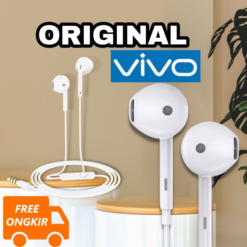 Headset Handsfree VIVO Y1S Y11 Y12 Y12S Y15 Y15S Y17 Y20 Y20S Y20I Earphone Vivo Original