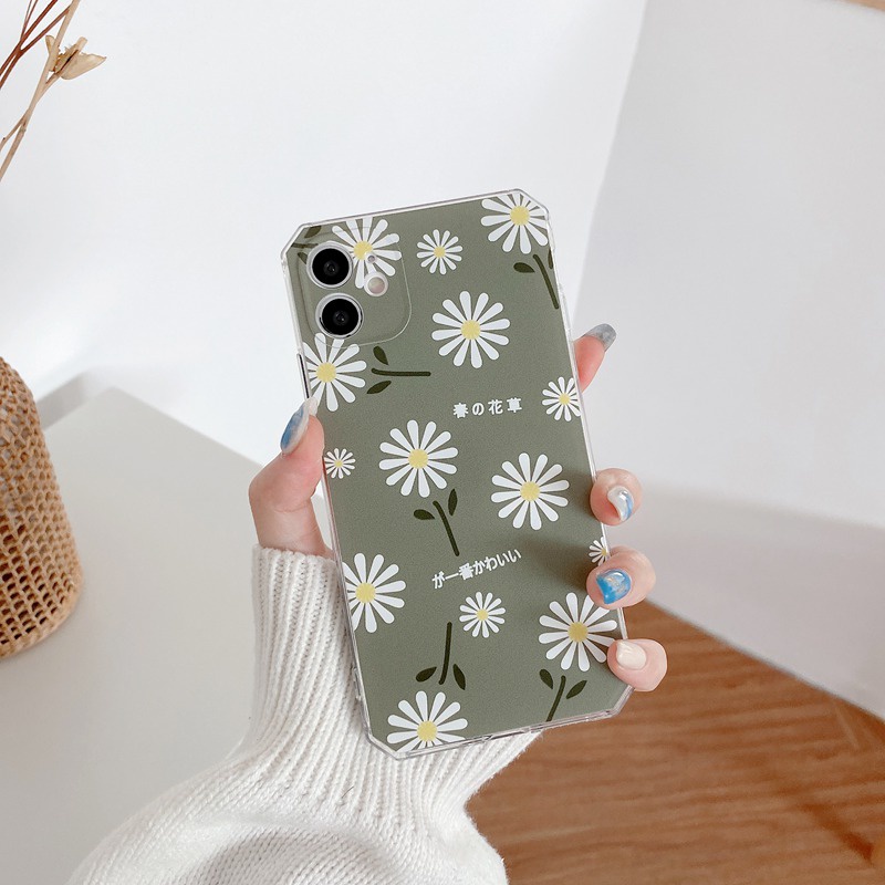 Fashion！Little Daisy Soft Case OPPO A31 A53 A33 2020 A3S F9 Pro F11 A52 A92 A54 A93 A74 A15 A15S Nice Casing VIVO Y11 Y12 Y12i Y15 Y17 Y20 Y12S Y50 Y30 S1 V20 SE V21 Y19