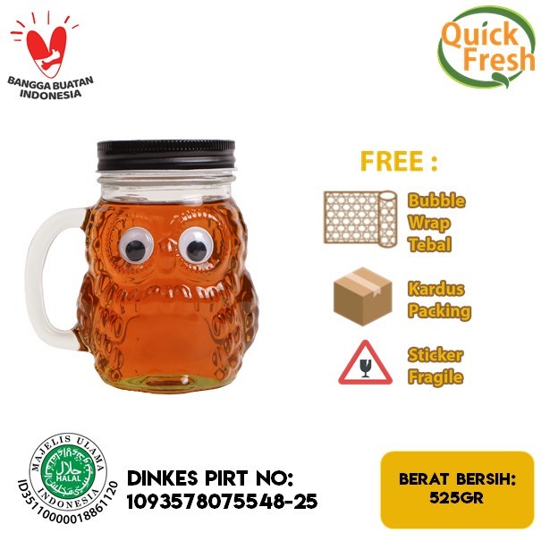 

(BISA COD) Quick Fresh Honey / Madu Asli 525gr (Owl)