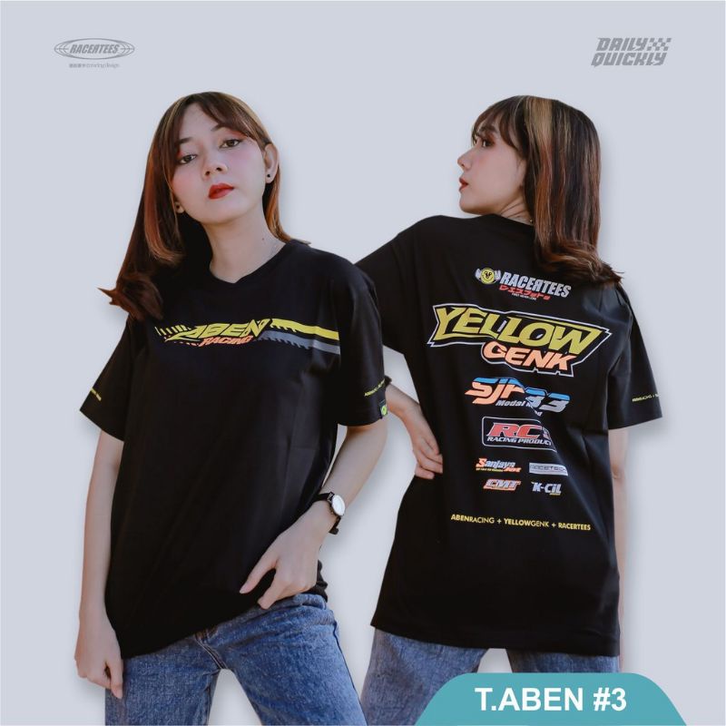 Baju racertees aben racing / yellow genk