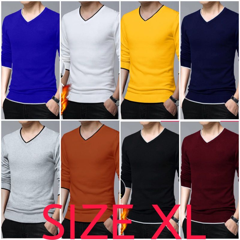 COD/DS/BAJU SWEATER VNECK POLOS (XL)