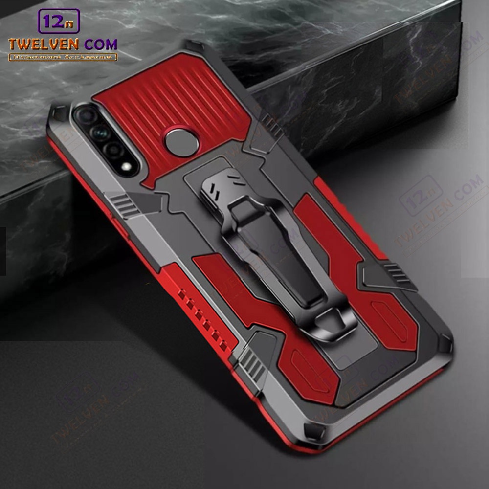 Case Shockproof Oppo A31 2020 Armor Hardcase Stand Clip