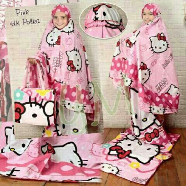 Mukena anak hellokitty