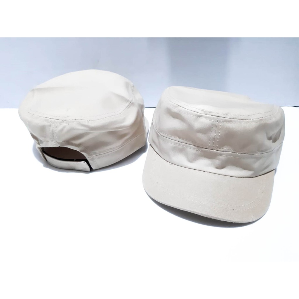 TOPI KOMANDO / MILITARY POLOS MURAH / TOPI MILITER - Cream