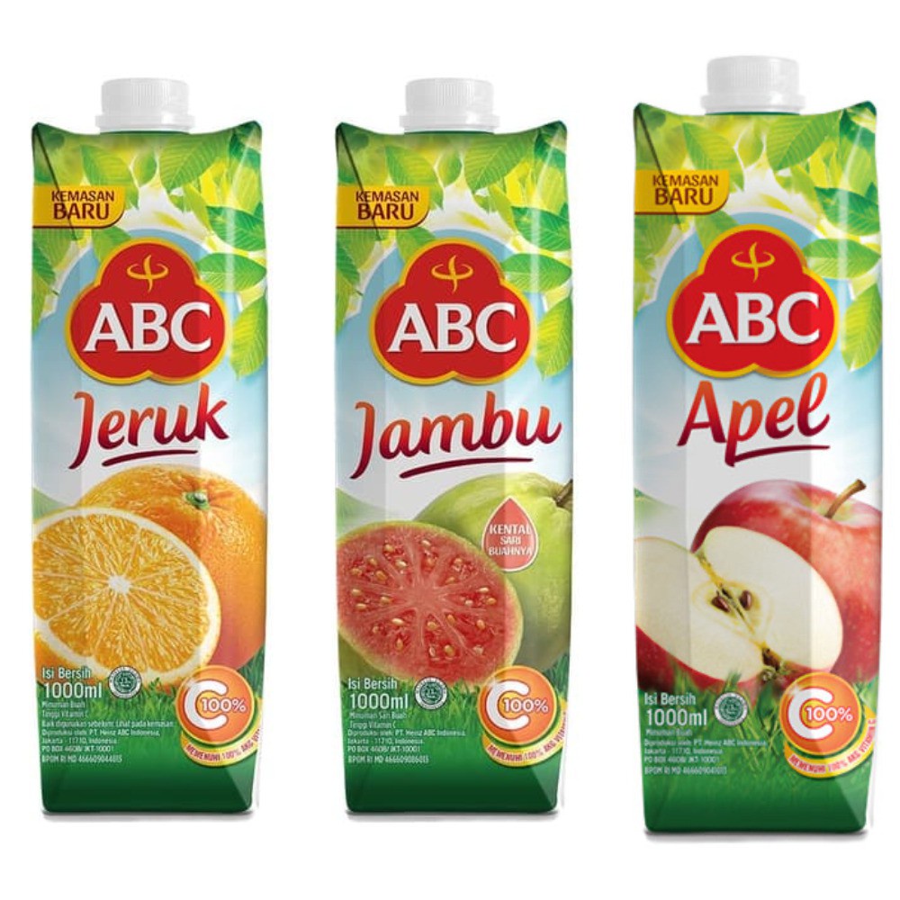 

ABC jus jeruk / jambu / apel 1 liter