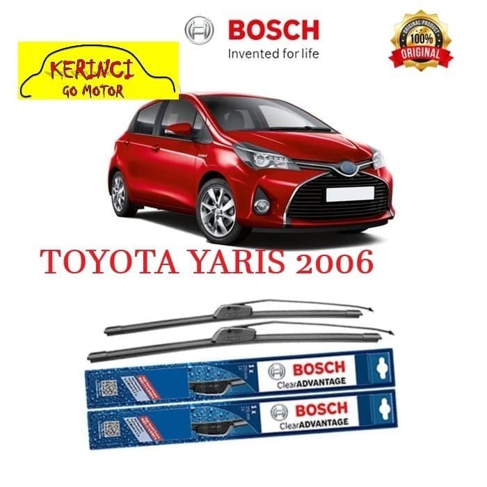 WIPER BOSCH CLEAR ADVANTAGE TOYOTA YARIS 2006 24&quot; &amp; 14&quot; SEPASANG WIPER