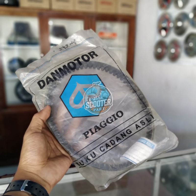 Belt vespa corsa Danmotor biru NOS