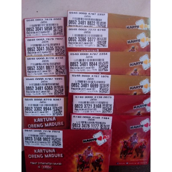 kartu perdana as madura seri rapi