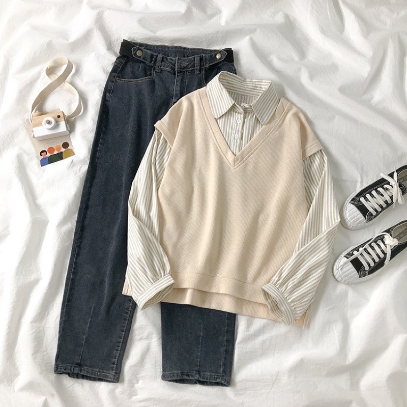 Kinifuchsia Pura TOP atasan kekinian wanita/kemeja&rompi cewe korea