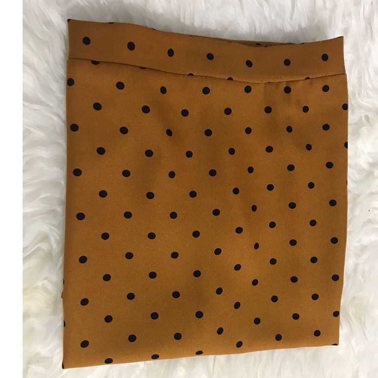 ROK POLKA L-XL-XXL/ROK PANJANG WANITA MOTIF POLKADOT/MAXI SKIRT A-LINE-kubus