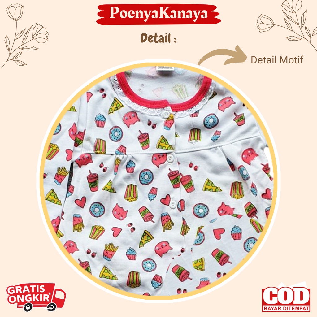 Setelan Baju Bayi Piyama Bayi Perempuan Junk Food Syifana 3-12 bln SPY90