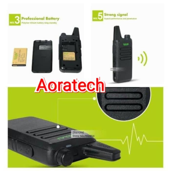 Walkie Talkie WLN HT KDC1 Radio KD-C1 (isi 2pcs) - Hitam 888s 888 ORIGINAL