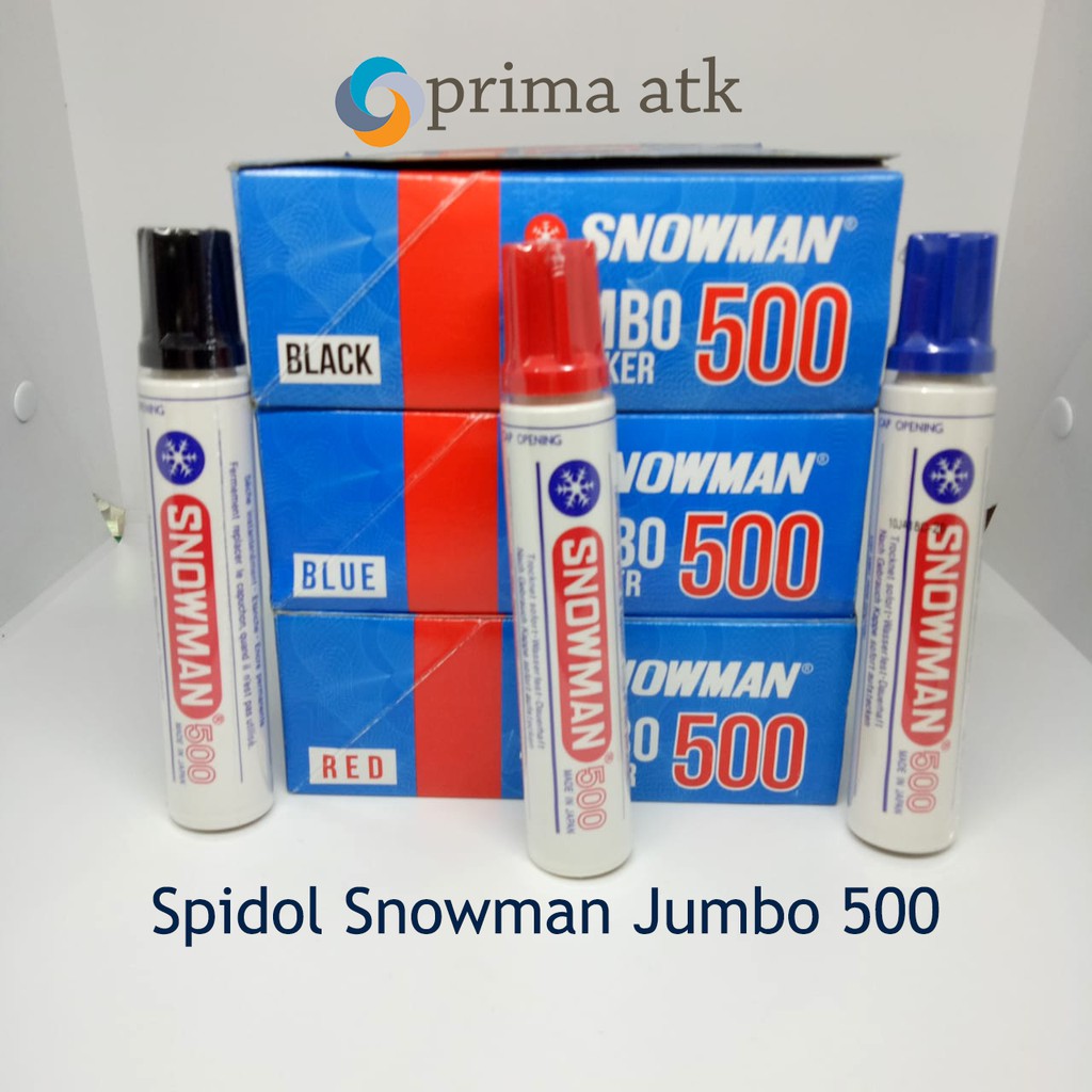 

SPIDOL SNOWMAN JUMBO BESAR TINTA PERMANEN TIDAK LUNTUR WARNA HITAM BIRU MERAH MARKER MARKING J-500