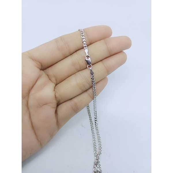 gelang kaki rantai stang/ gelang kaki perak asli silver 925 lapis emas/gelang kaki fashion wanita
