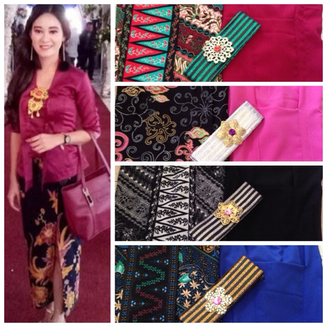 Set kebaya jadi kutubaru polos