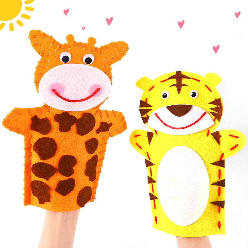 Mainan Boneka Jari Puppet Non Woven Bentuk Binatang Lucu Diy Untuk Edukasi Dini Anak