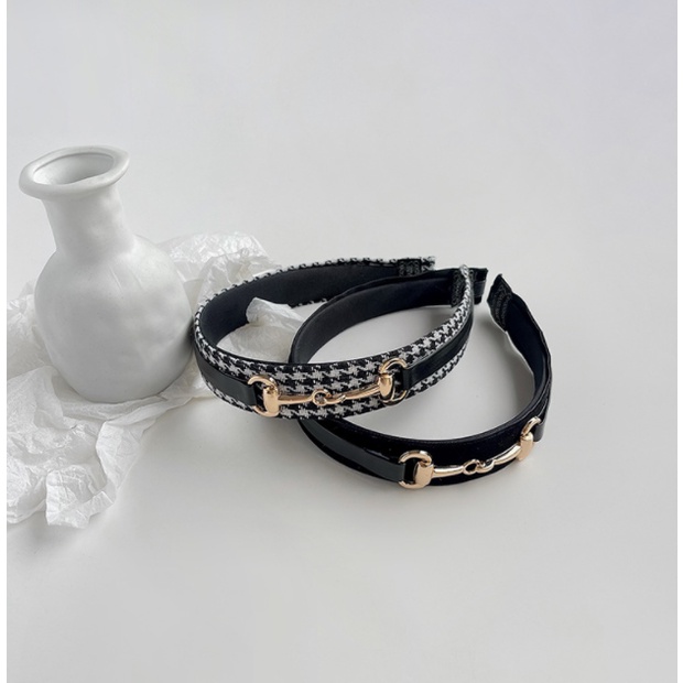 Bando Bandana Korea Wanita / Bando Polos Gold Hardware Utah