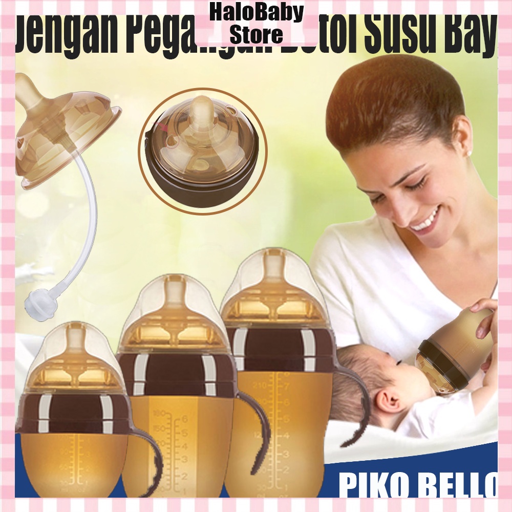 Halobaby PIKO BELLO dengan pegangan botol susu bayi PIKO BELLO/botol susu silikon bayi