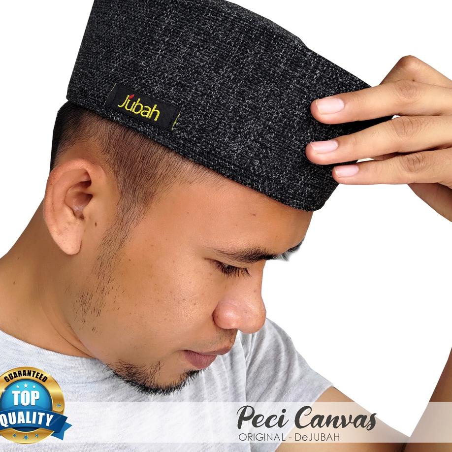 Harga TERMURAAH.. DeJubah - Songkok Kopiah Peci dewasa laki laki terbaru warna hitam Misty polos bah