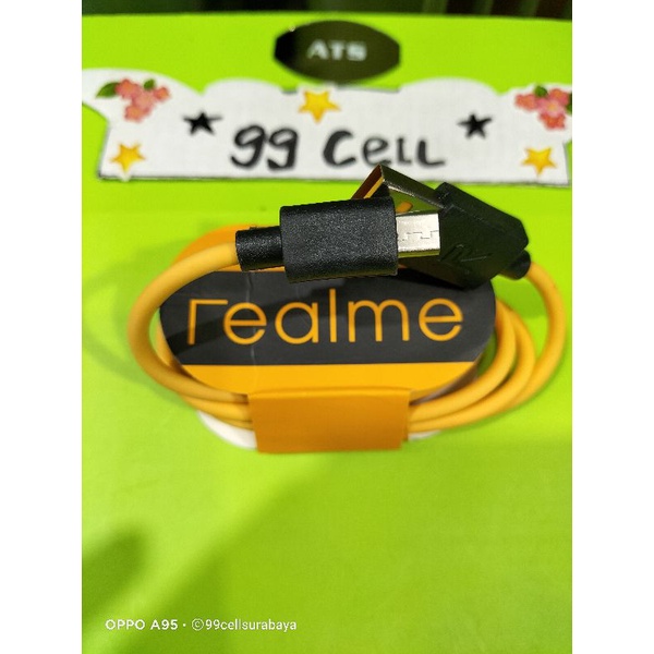 kabel data realme micro USB warna kuning