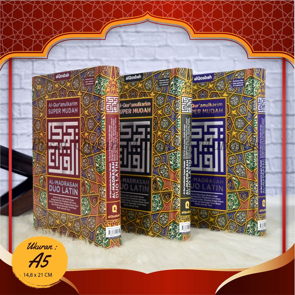 [BISA BAYAR DITEMPAT]Alquran Duo Latin A5 Besar Hafalan Perkata Tajwid Warna Al Madrasah Al Quran Te