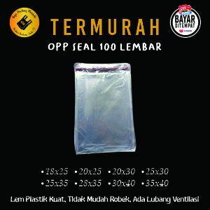 &lt;isi 100pcs&gt; Plastik OPP Seal Uk 20x30 Bening / plastik PP / plastik perekat termurah / plastik lem / plastik lem bening