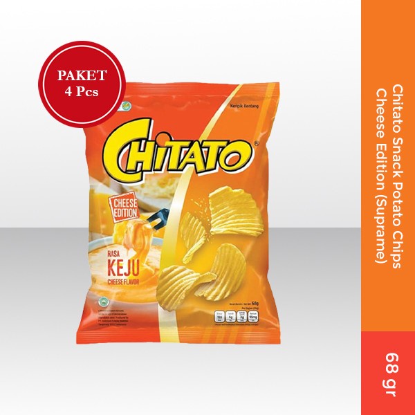 

TERBARU Chitato Snack Potato Chips Cheese Edition (Supreme) 68gr Paket 4 Pcs