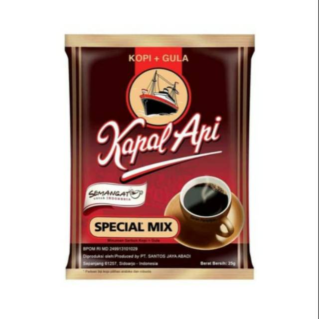 

Kapal Api Kopi Gula Special Mix 1 Renceng 10 sachet