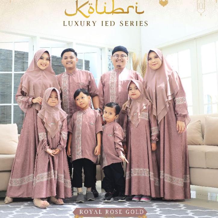 Terbaik.. Kolibri Luxury Adha Series | Gamis dan Koko Family Set | Gamis dan Koko Couple Sarimbit Sy