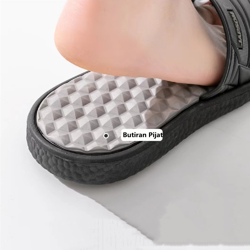 [Sol Pijat+Gaya Baru] Sandal Kulit Pria/Sandal/Sandal Kasual Murah Terbaru/Sandal Pria/Modern Keren Kasual/Sol Pijat Berbentuk Kerucut/Kualitas Terbaik/Tahan Air Non-Slip