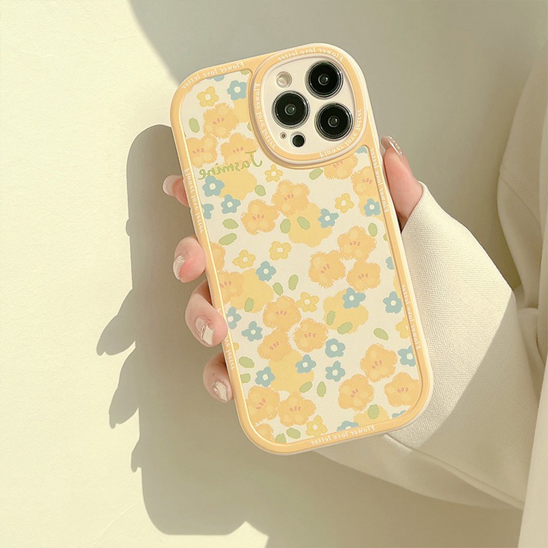 Soft Case Silikon Motif Bunga Matahari Mata Besar Kuning Untuk IPhone 7 8 Plus X XR XS Max 11 Pro Max 12 13 Pro Max SE 2020