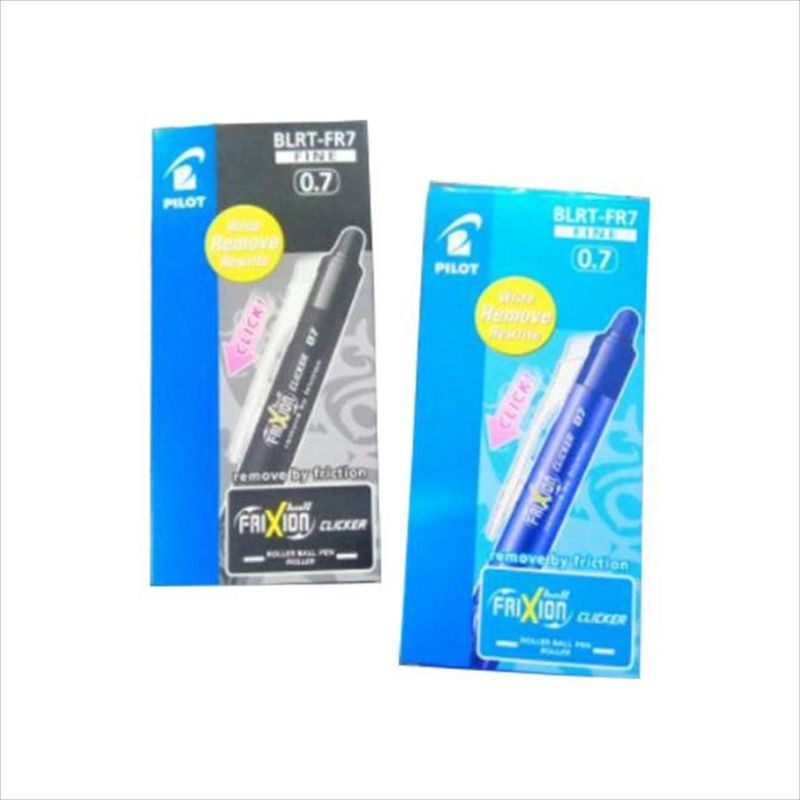 

Pulpen Pilot Cetek Frixion Tinta Warna Hitam & Biru 0.7mm Pen Bisa dihapus