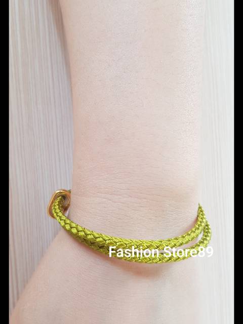 Gelang tali kawat model serut waterproof untuk charm liontin mainan pandora atau emas bahan titanium