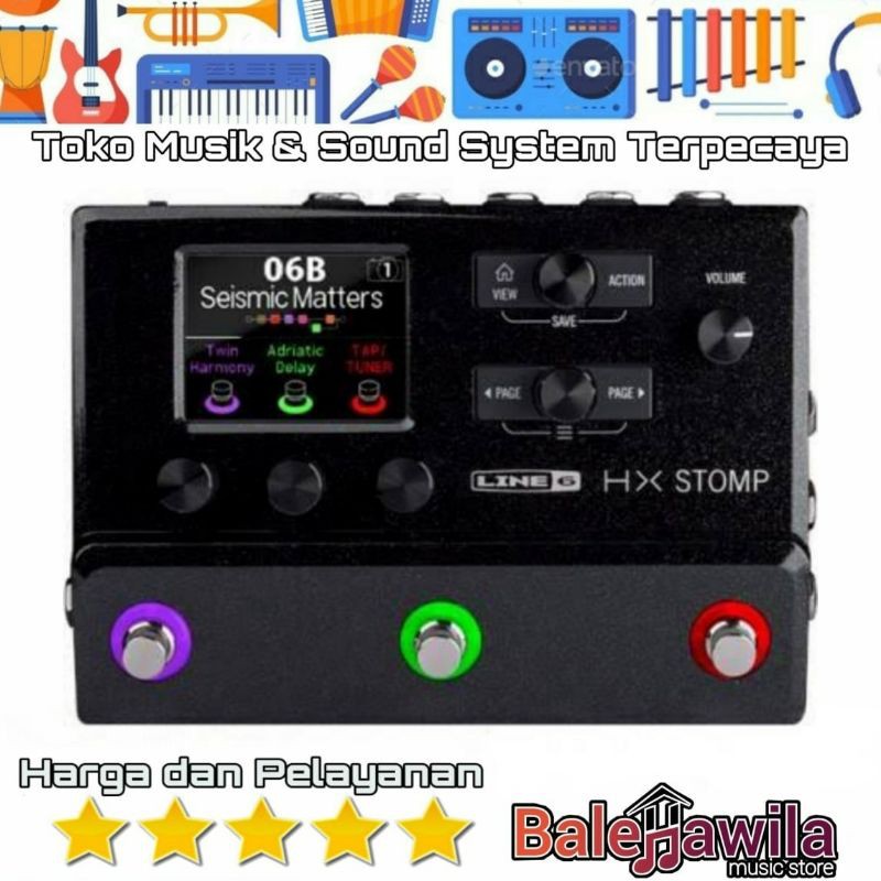 Efek Gitar Line 6 HX Stombox Original Effect Guitar Line 6