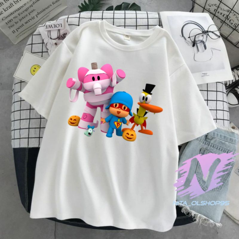 kaos pocoyo baju anak pocoyo animasi