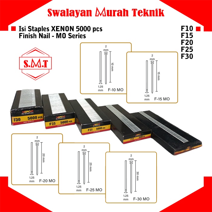 

Isi Staples Paku Tembak Angin XENON Air Nailer Refill F25 25mm / F30 30mm