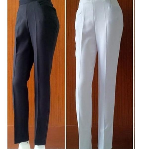 CELANA KERJA WANITA By De DEMOST S,M,L,XL,2L,3L,4L,5L pinggang karet A3Z6