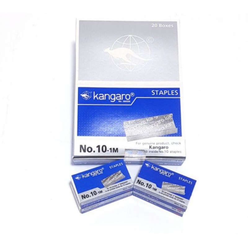 

Nokida Isi Refill Staples Kangaro No.10-1M/20 Box / Stapler / Cekrekan / Hekter