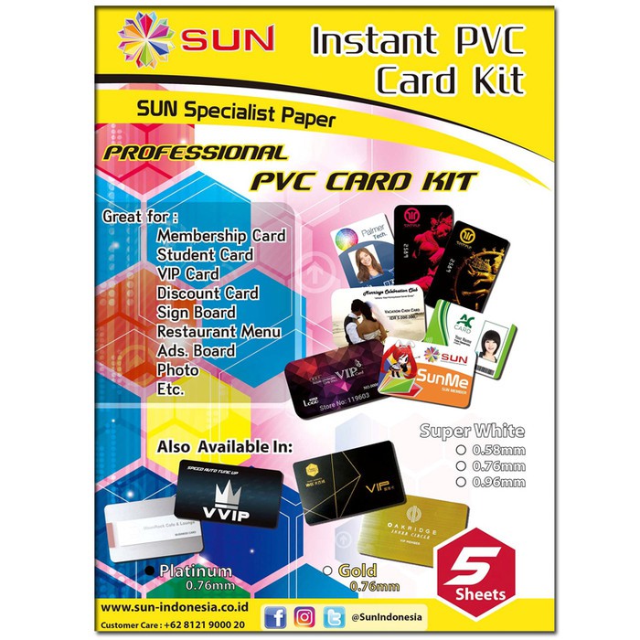 

Promo Kertas PVC - SUN Professional PVC ID Card Platinum 0.76mm Jual
