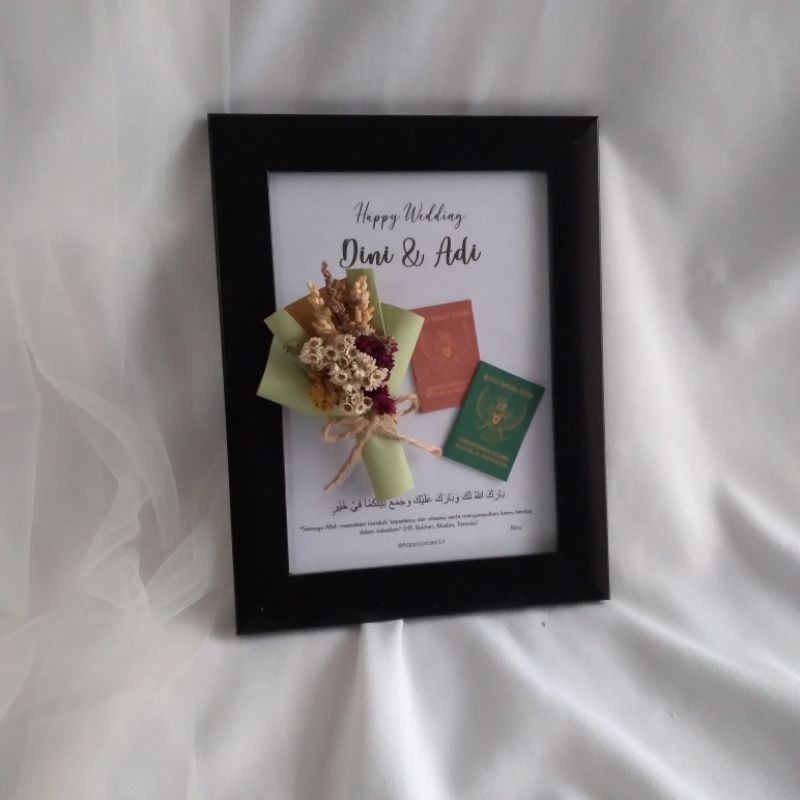 MARRIAGE BOOK IN FRAME | BINGKAI 3D | KADO UNIK | KADO WEDDING | KADO PERNIKAHAN-3