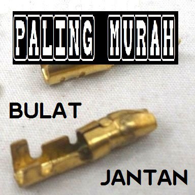 Terminal bulat jantan skun aki scun klem kuningan male kabel soket socket cowok JEJERAN MOTOR