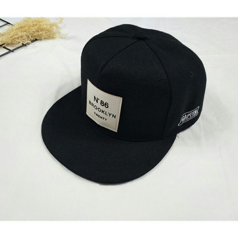 Rhodey Topi Snapback Hip Hop Hat N86 Brooklyn Twenty - Black