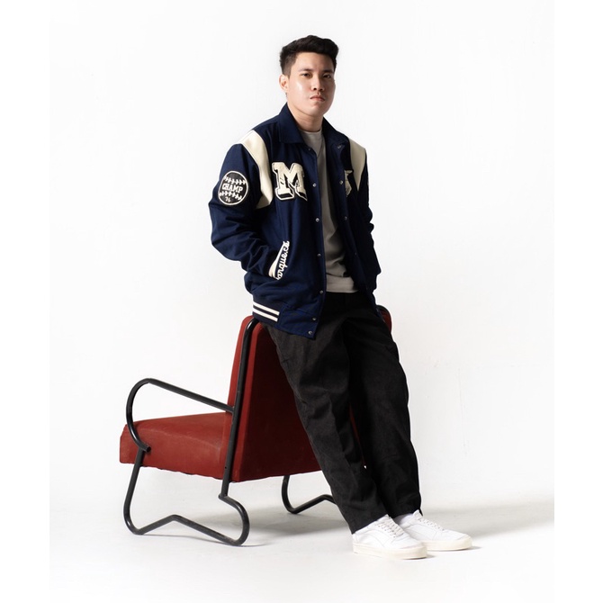 MARQUE.CO BASEBALL VARSITY JACKET - Towel Embordiery, Cotton Twill Material, BASEBALL CHAMP Unisex Jacket